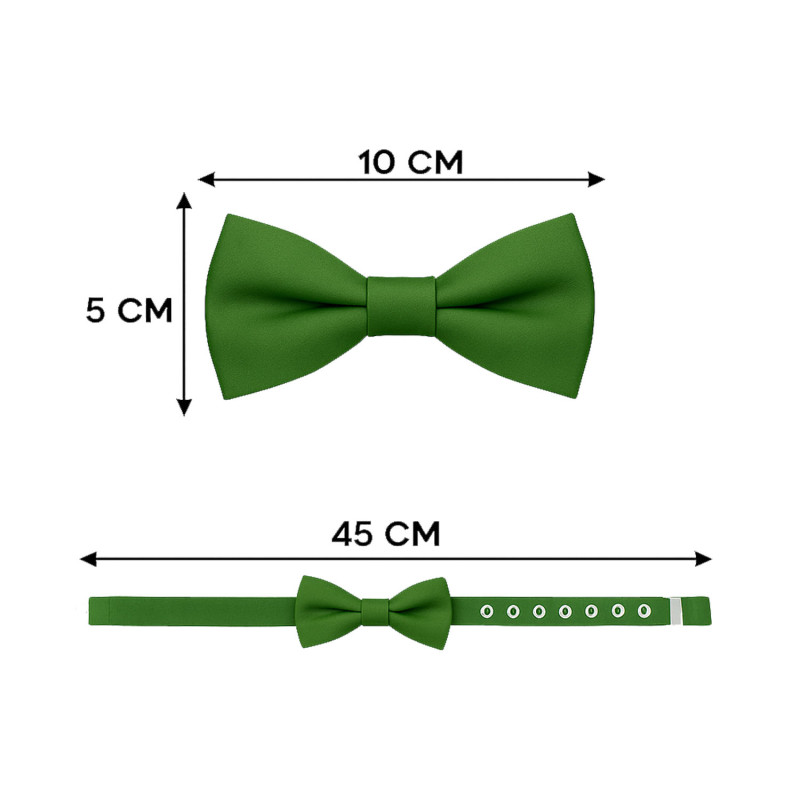 Papillon verde classico da uomo dimensioni in cm altezza e lunghezza - Freestyle Outfit