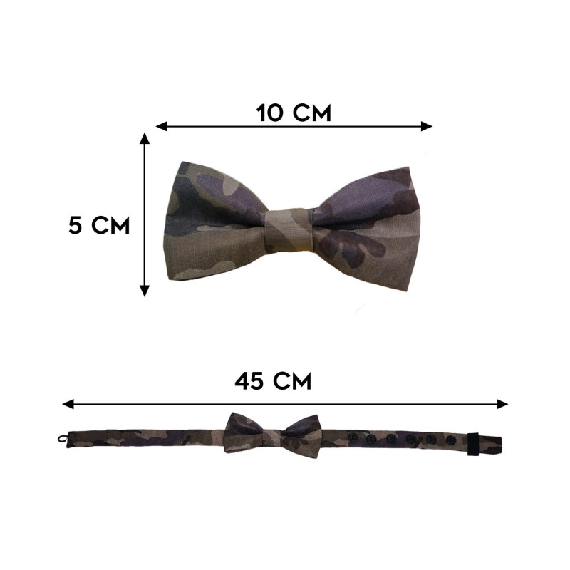 Papillon mimetico classico da uomo dimensioni in cm altezza e lunghezza - Freestyle Outfit