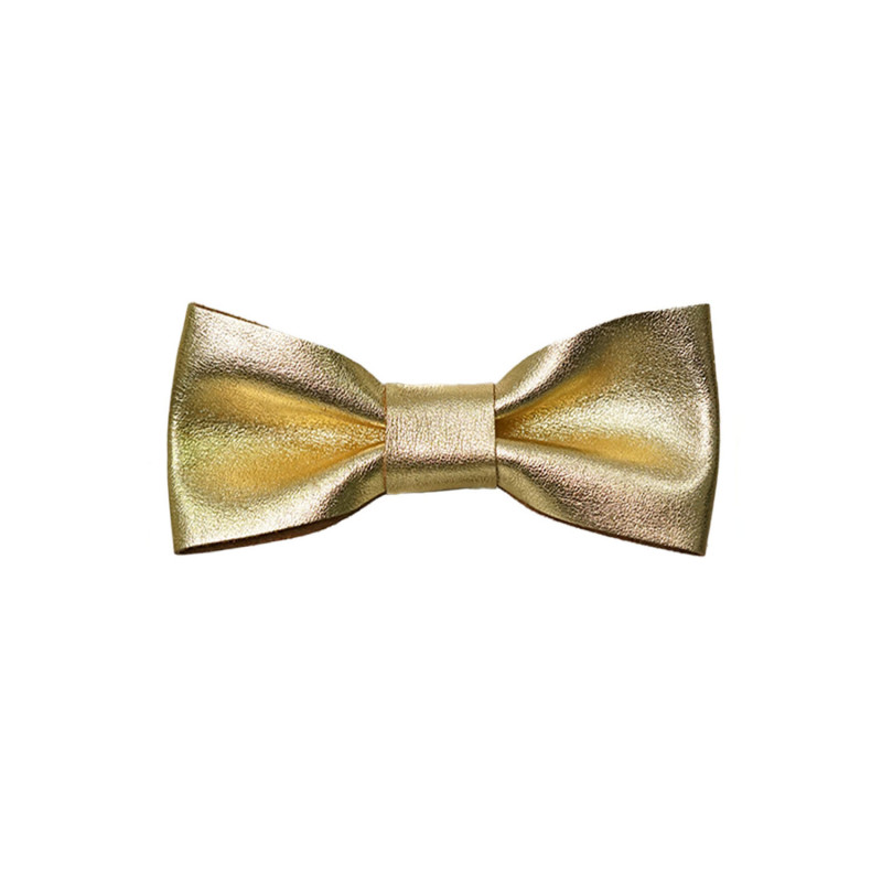 Papillon oro in pelle classico da uomo - Freestyle Outfit