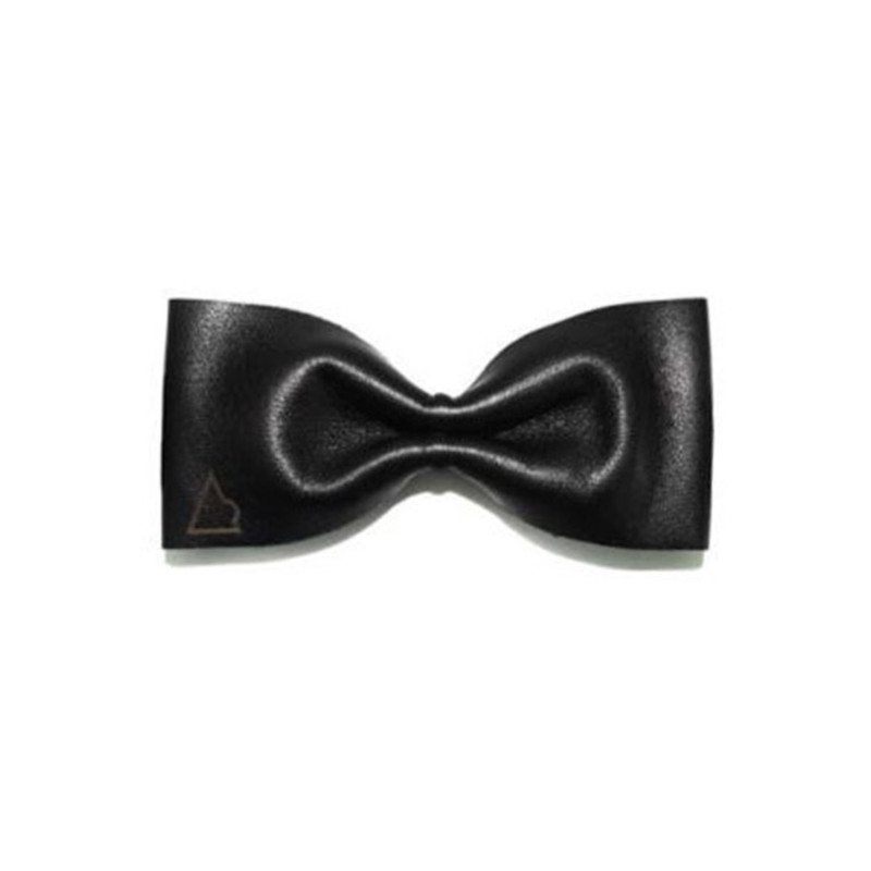 Papillon nero in pelle modello Pussy da uomo - Freestyle Outfit