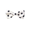 Papillon a pois nero in seta bianco da uomo - Freestyle Outfit