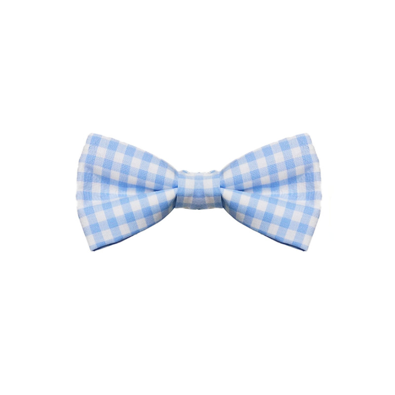 Papillon a quadretti azzurro e bianco da uomo - Freestyle Outfit