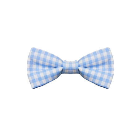 Papillon a quadretti azzurro e bianco da uomo - Freestyle Outfit