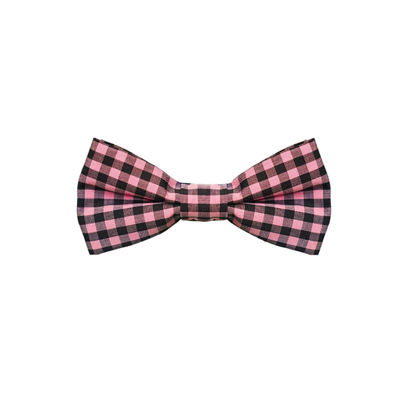 Papillon a quadretti nero e rosa da uomo - Freestyle Outfit