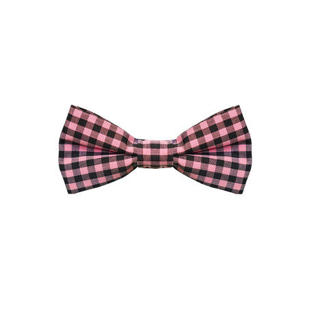 Papillon a quadretti nero e rosa da uomo - Freestyle Outfit