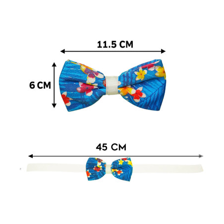 Papillon fiori azzurro dimensioni in cm altezza e lunghezza - Freestyle Outfit