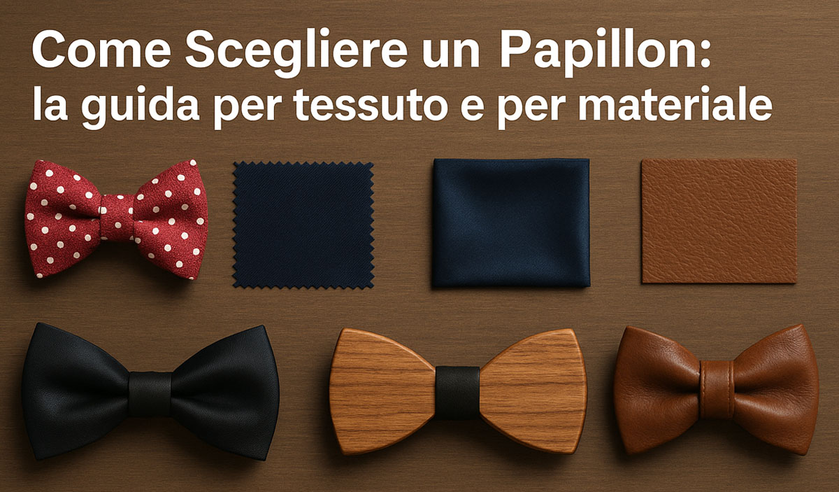 Come Scegliere un Papillon: la guida per tessuto e per materiale